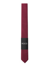 Boys full length burgundy tie