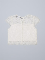 Girls white lace top - back
