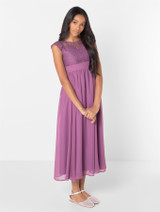 Purple junior bridesmaid dress