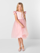Girls pink pearl dress
