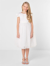 White flower girls dress