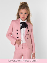 Girls pink prom suit