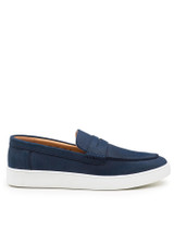 Boys navy slip on loafers - Braden