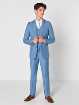 Steel blue prom suit for boys