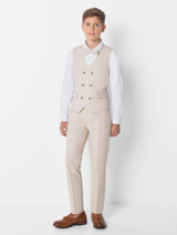 Boys beige wedding suit