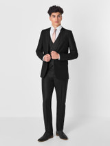 Boys midnight black wedding suit