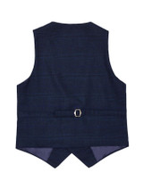 Boys double breasted navy waistcoat