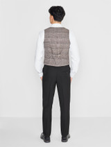 Black and brown checked prom suit