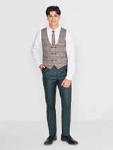 Green and brown page boy suit