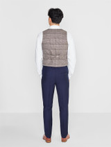 Brown checked page boy suit