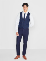 Boys navy waistcoat & trouser suit - Cillian