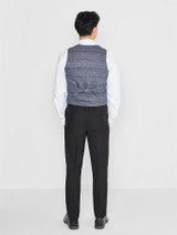 Blue and black page boy suit