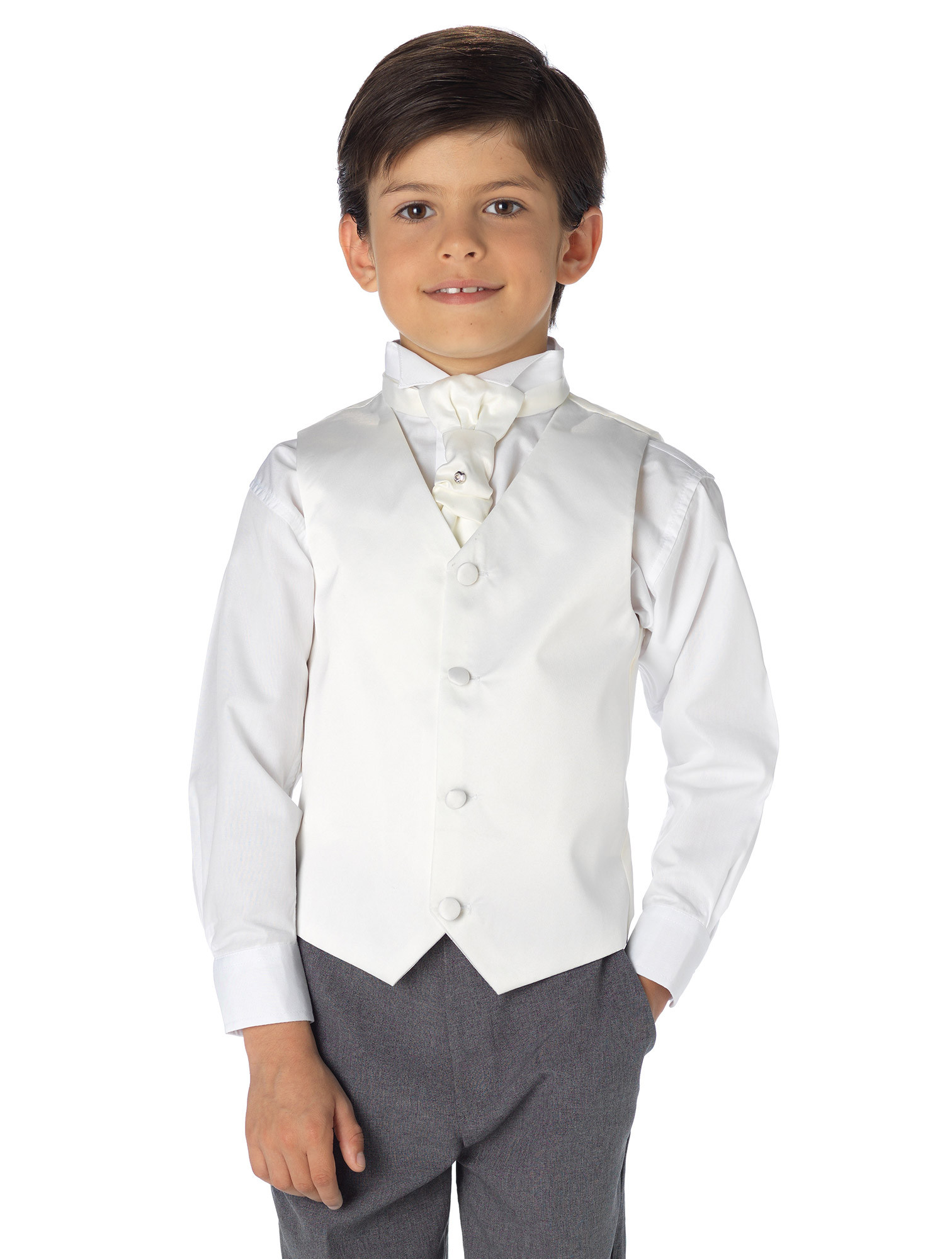 Boys silver and grey waistcoat suit Page boys outfits