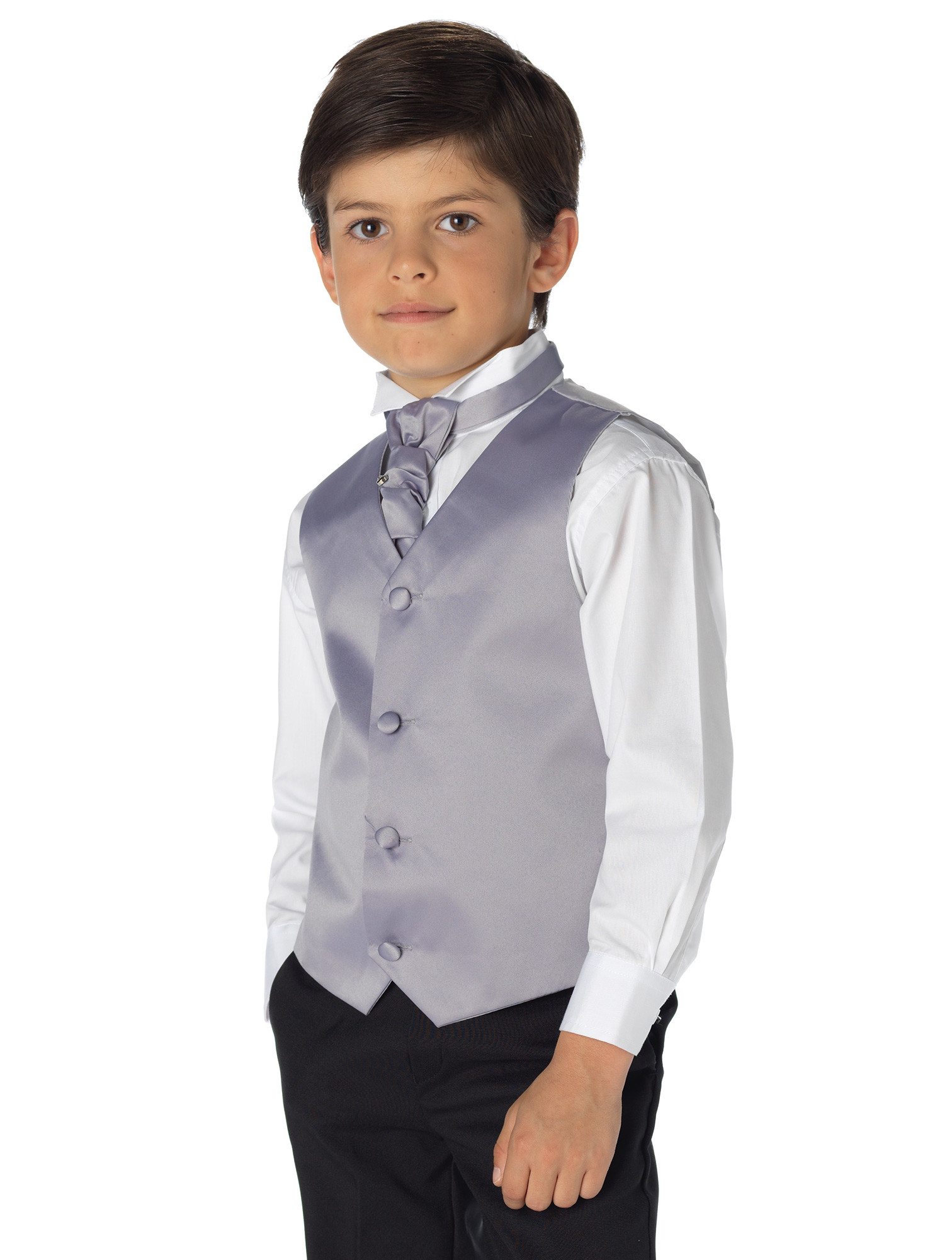 Boys silver and black waistcoat suit Page boys outfits