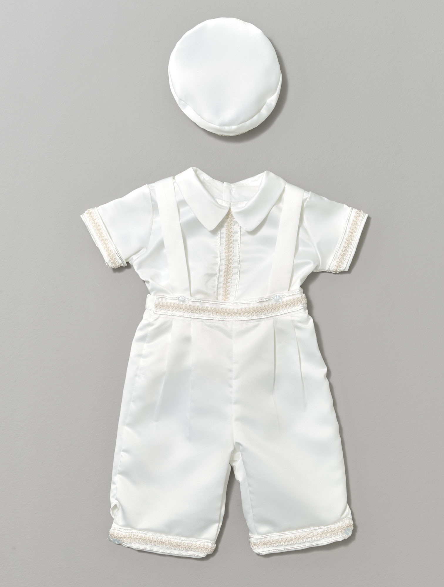 Baby boys ivory Christening romper Boys christening outfits Blake