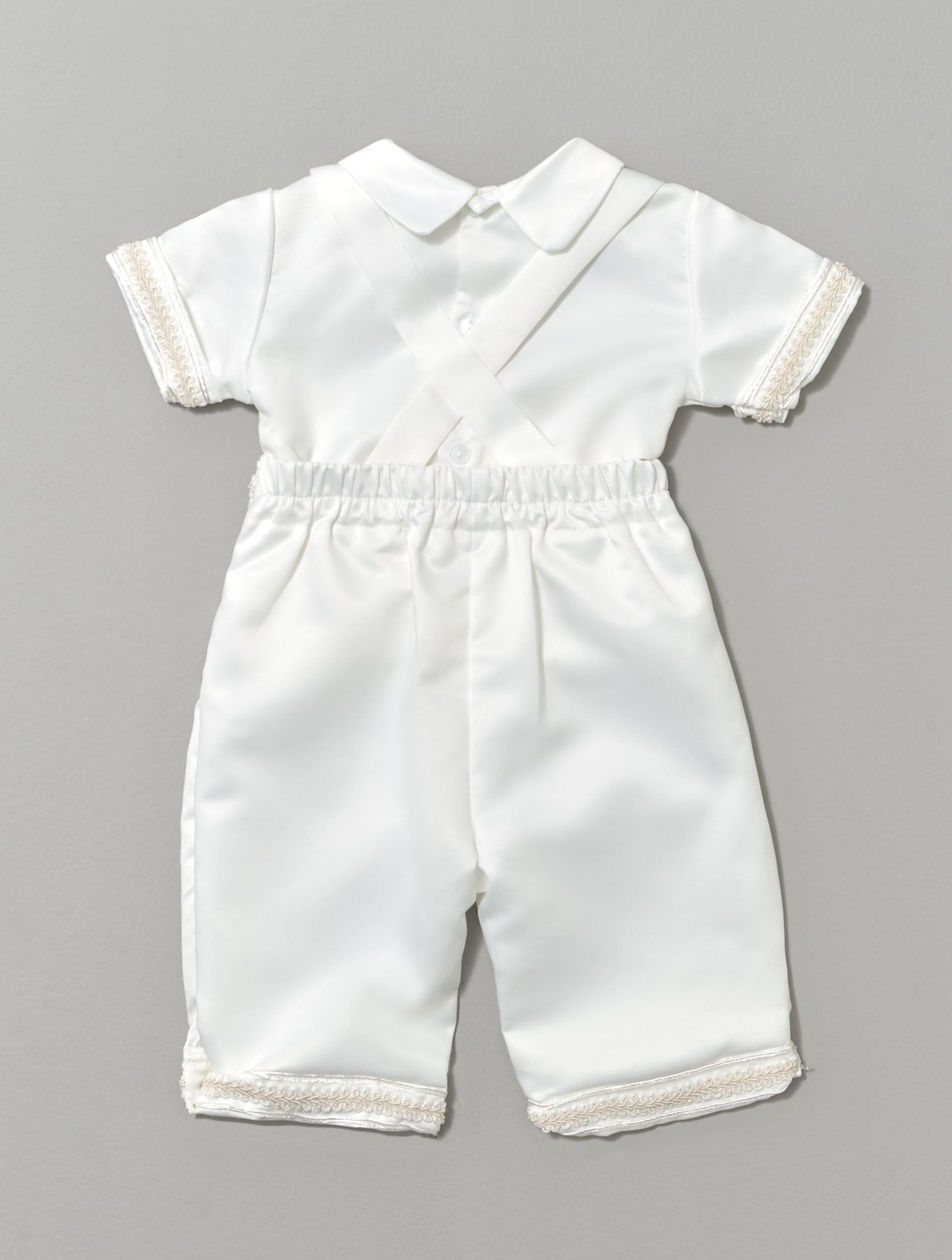 Baby boys ivory Christening romper Boys christening outfits Blake