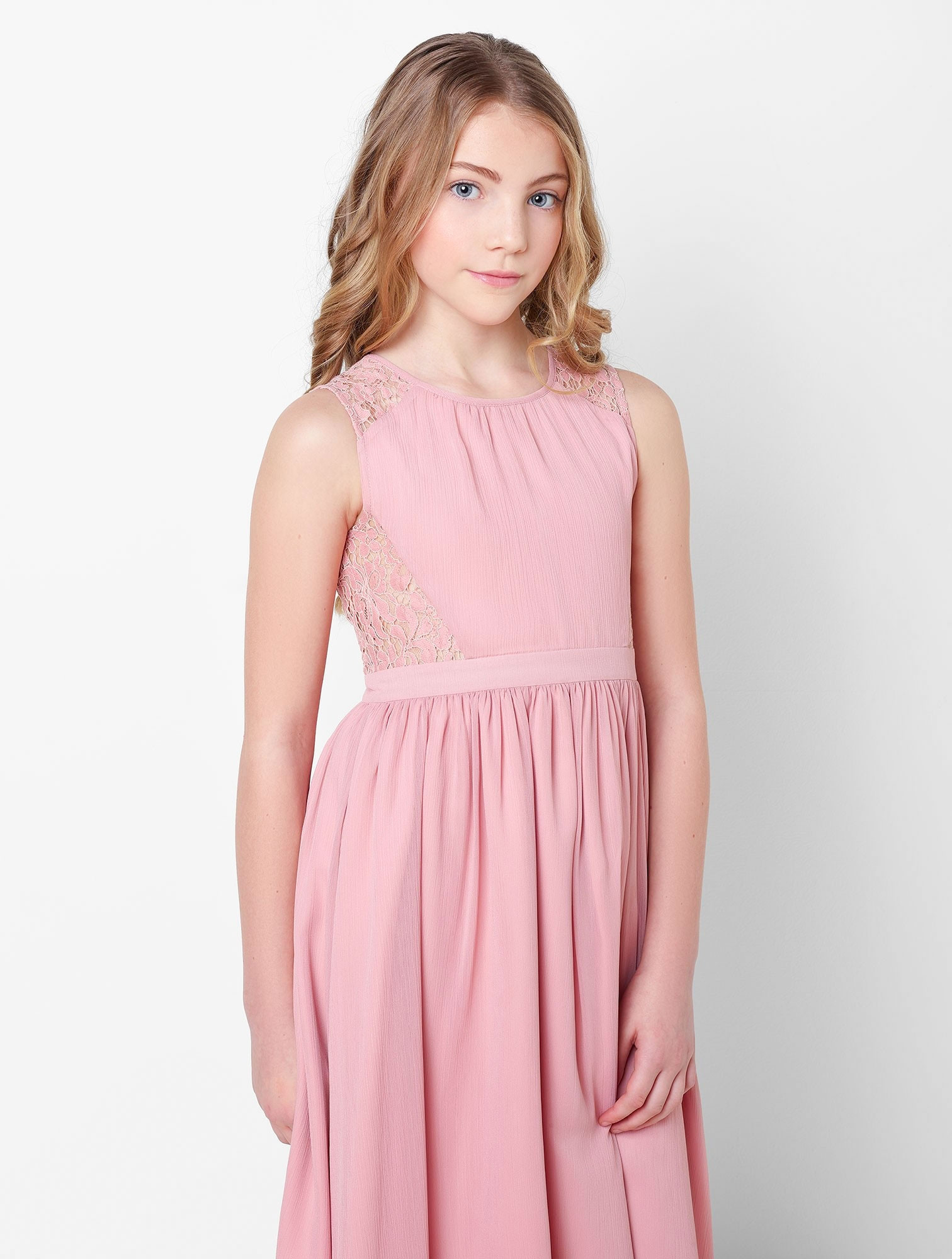 Girls pink occasion dress Girls pink flower girl dress Paisley of