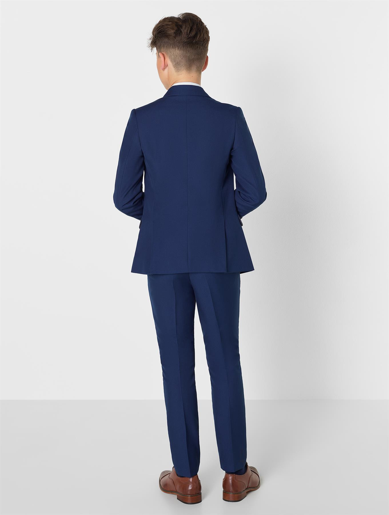 Boys double breasted navy suit Double breasted blue page boy suit