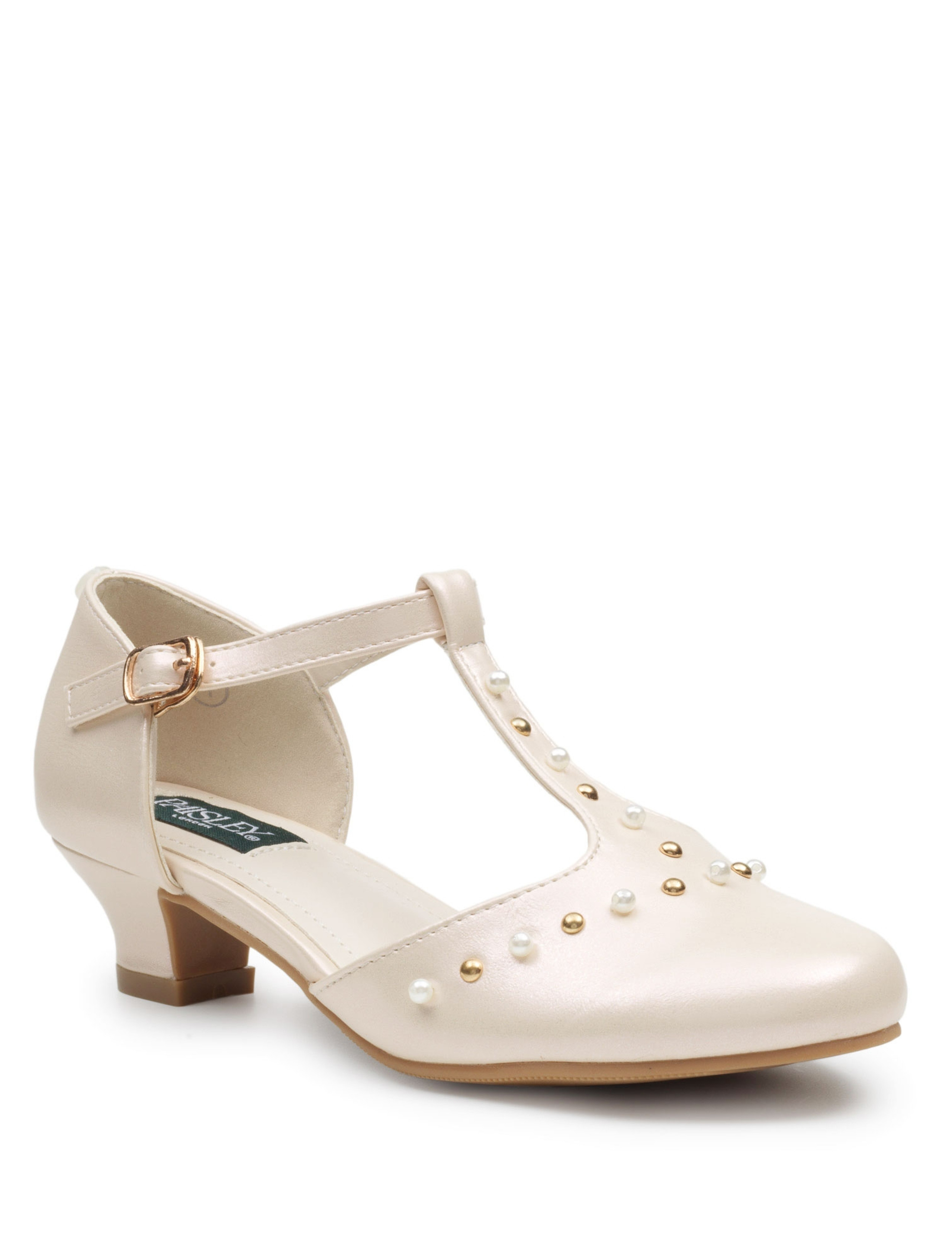 Girls gold shoes | Metallic gold flower girl shoes | Orchid