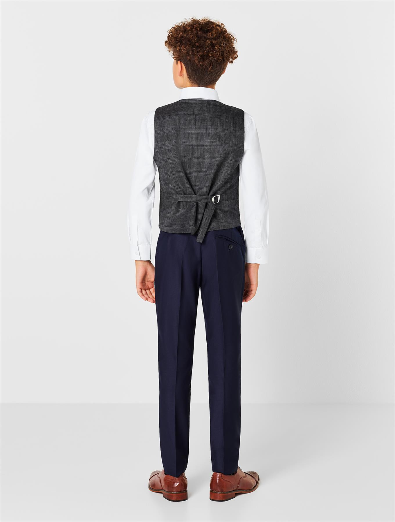 Navy Green Checkered Boy Set main image 1