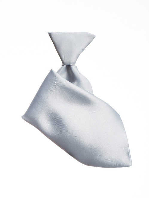 Boys silver elasticated tie