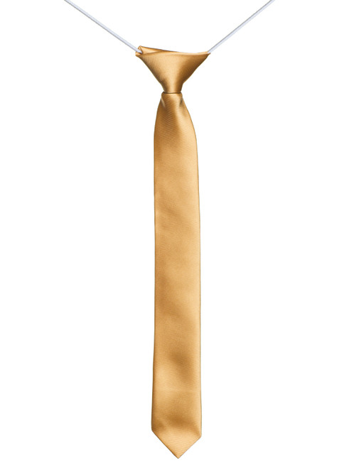 Boys gold skinny tie