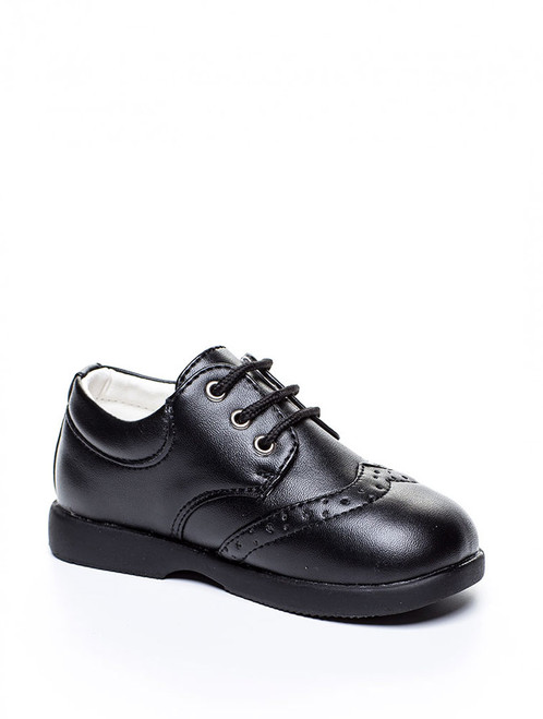 Baby boys black formal shoes