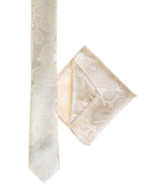 Boys ivory skinny tie