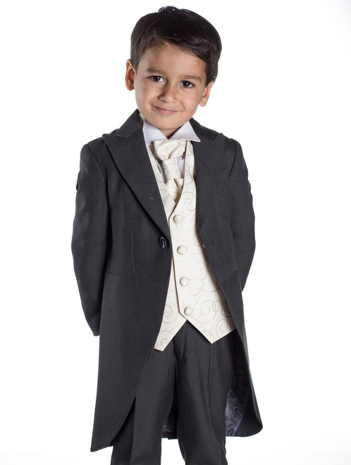 Boys grey tail suit