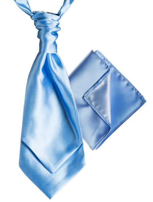 Sky blue cravat and hanky