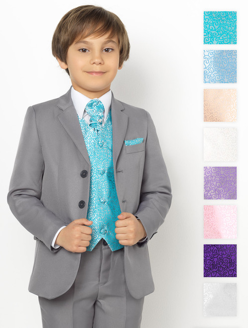 boys grey wedding suit