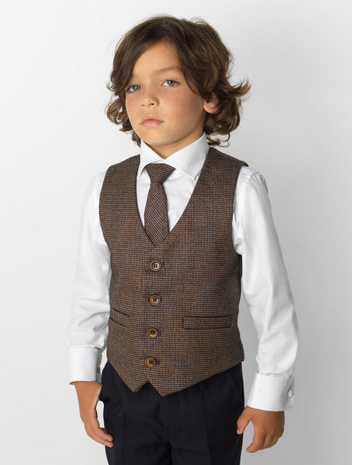 boys brown suit