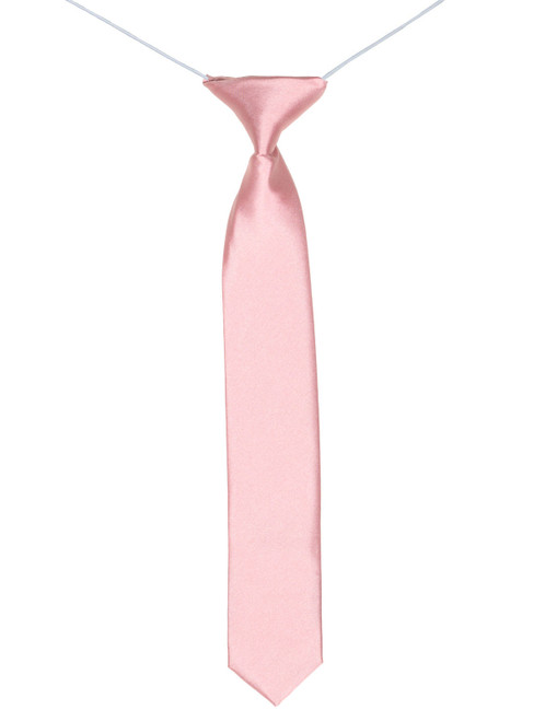 Boys dusky pink elasticated tie