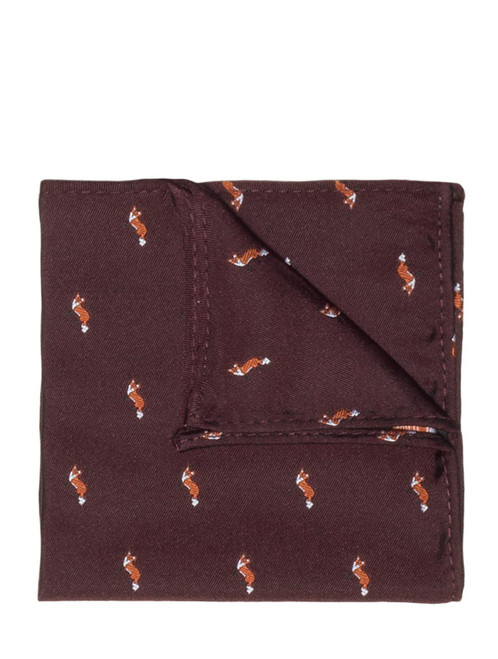 boys burgundy fox handkerchief