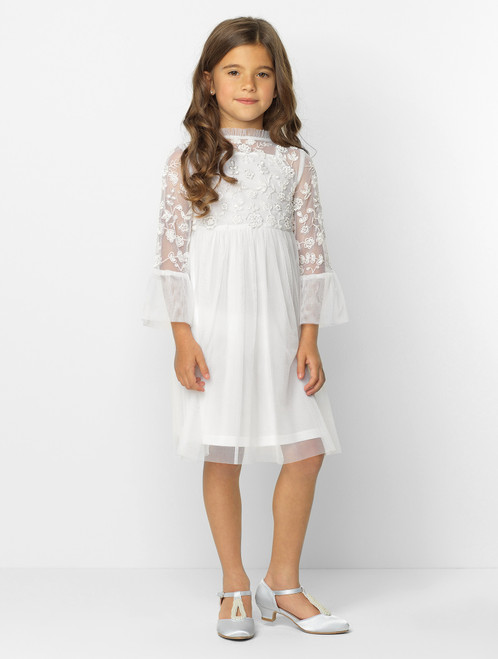 Girls white cocktail dress Clearance