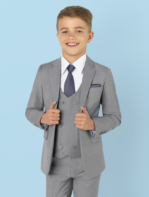 Grey boys wedding suit