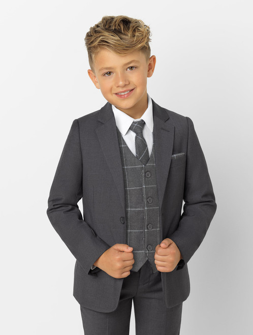 boys grey communion occasion suit