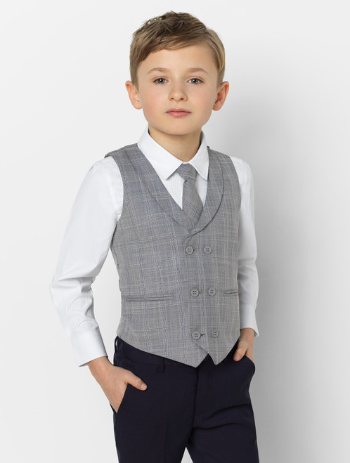 Object tailored waistcoat coord in grey check  GREY  ASOS