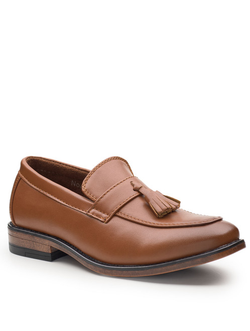 Boys tan communion shoes