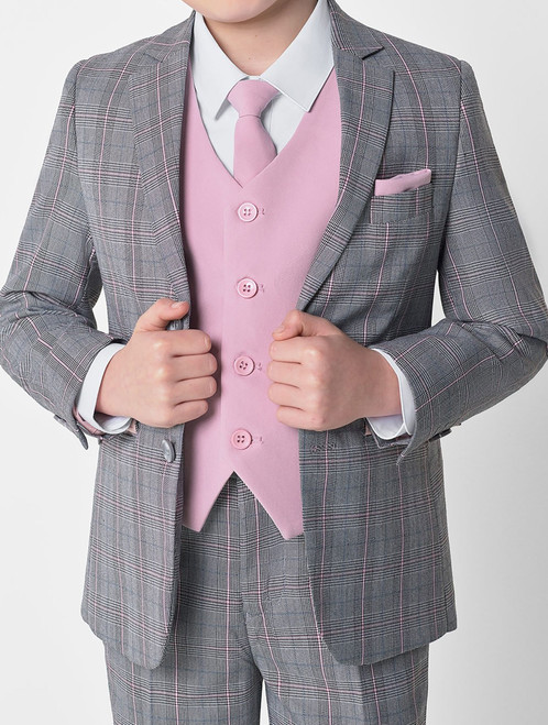 grey and pink jacket