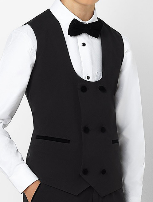 boys black waistcoat