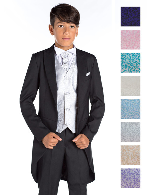 Boys black tail suit