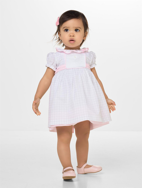 Patachou girls white and pink dress