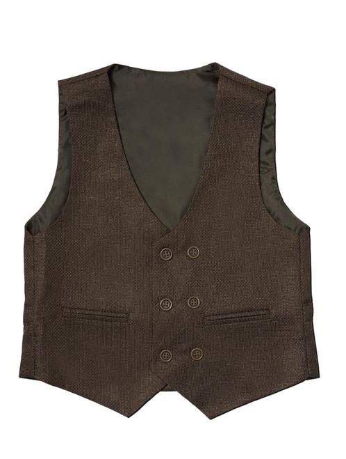 Boys dark olive waistcoat