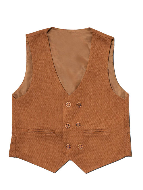 Boys ochre wedding waistcoat