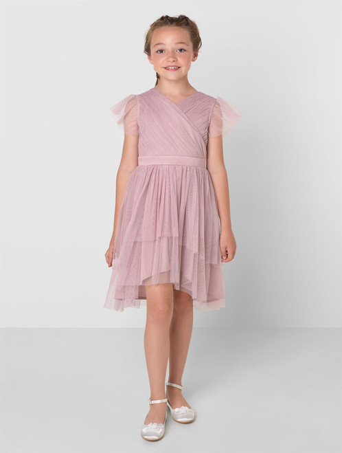 Girls pink sustainable dress