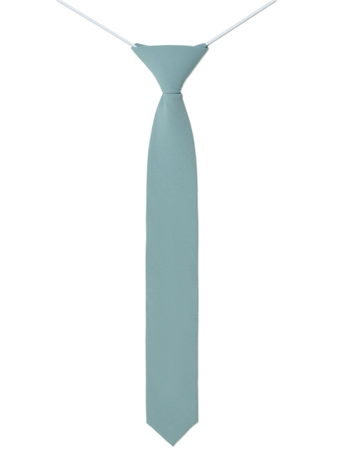 Boys skinny elasticated dusty sage tie