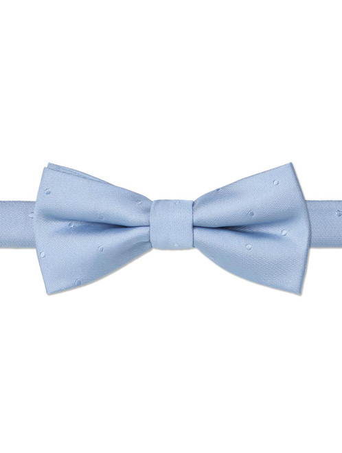 Boys dusky blue self dot banded dickie bow