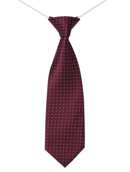 Boys elasticated burgundy tie