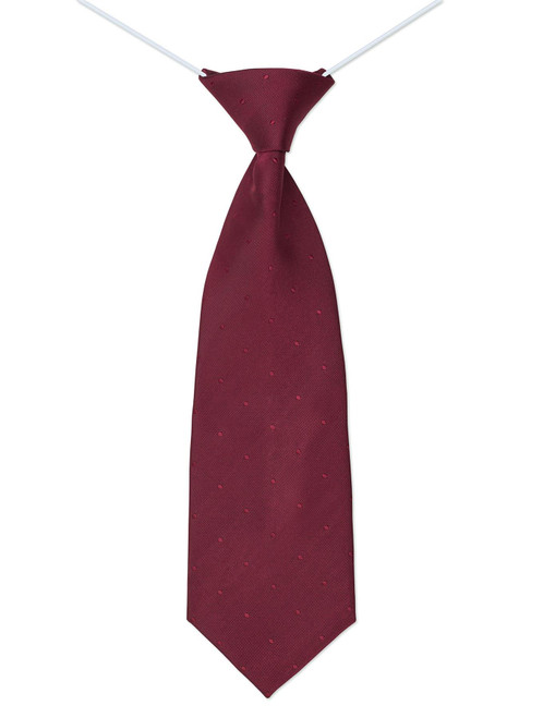 Boys elasticated burgundy classic tie